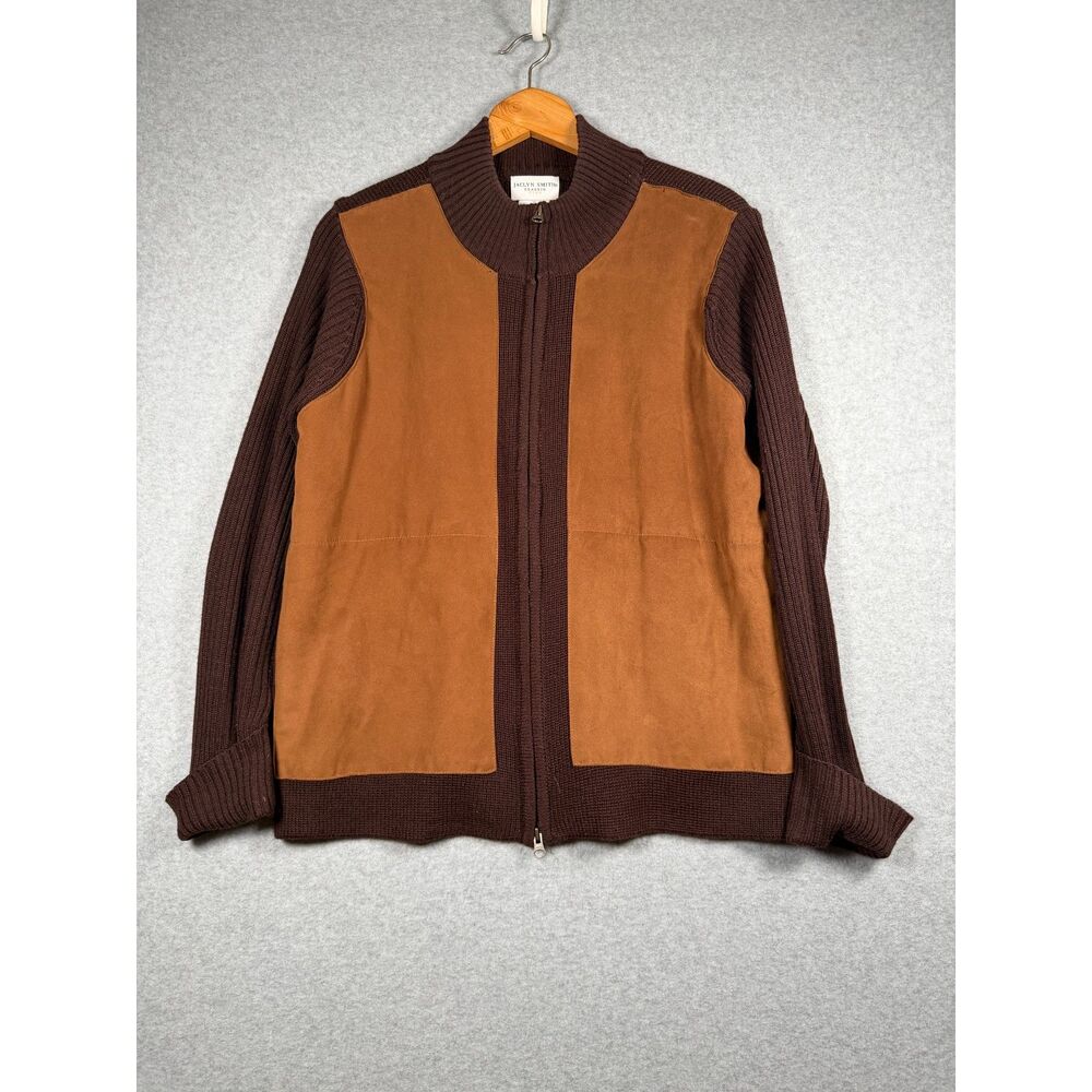 Jaclyn Smith Classic Plus Women's 1X Brown Faux Suede Wool Blend Sweater 3897